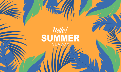 Organic flat summer background vector