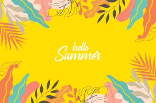 Organic flat summer background vector