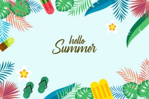 Organic flat summer background vector
