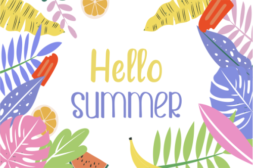 Organic flat summer background vector