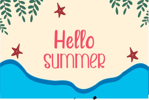 Organic flat summer background vector