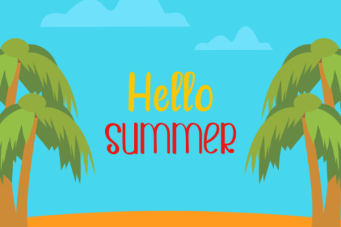 Organic flat summer background vector
