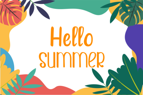 Organic flat summer background vector