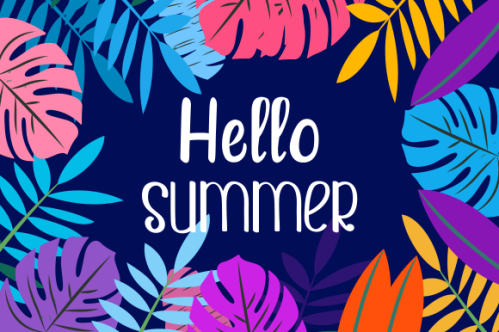 Organic flat summer background vector