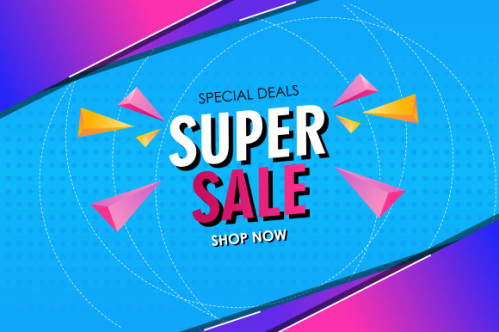 Gradient colorful sale background. Offer sale background