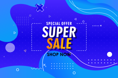 Gradient colorful sale background. Offer sale background