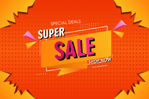 Gradient colorful sale background. Offer sale background