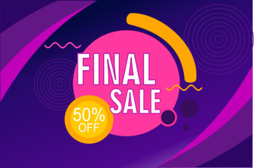 Gradient colorful sale background. Offer sale background
