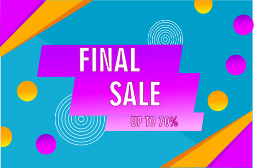 Gradient colorful sale background. Offer sale background