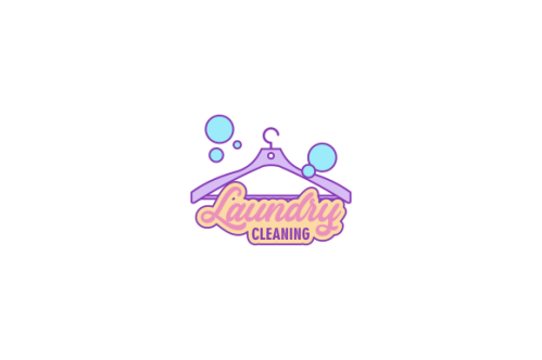 Laundry cleaning delicate logo vector