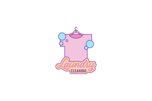 Laundry cleaning delicate logo vector