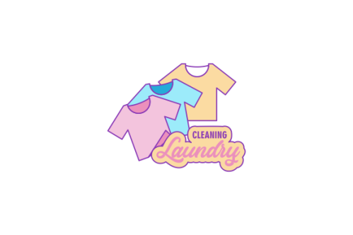 Laundry cleaning delicate logo vector
