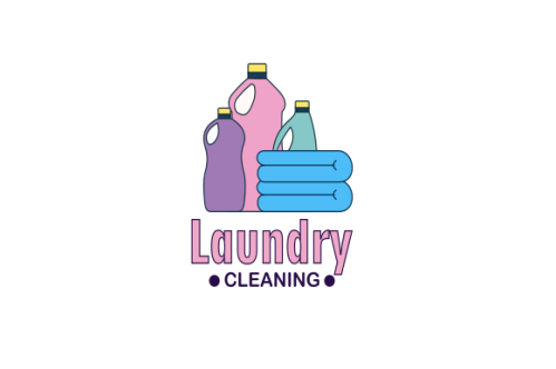 Laundry cleaning delicate logo vector