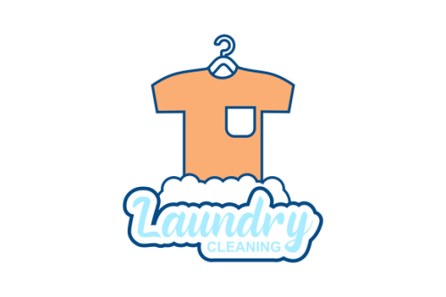 Laundry cleaning delicate logo vector