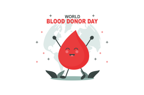 World blood donor day illustration. People blood donor illustration