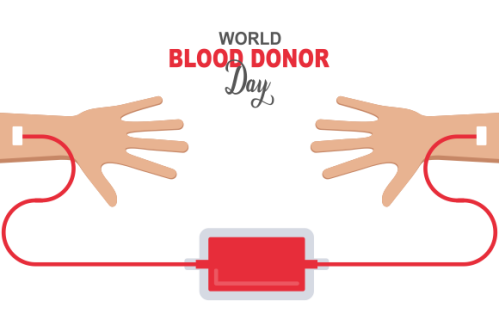 World blood donor day illustration. People blood donor illustration