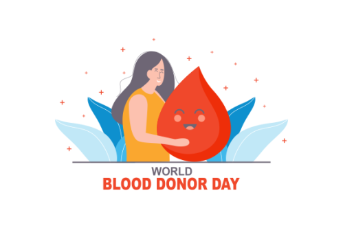 World blood donor day illustration. People blood donor illustration