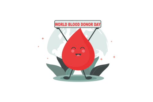 World blood donor day illustration. People blood donor illustration