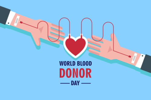 World blood donor day illustration. People blood donor illustration