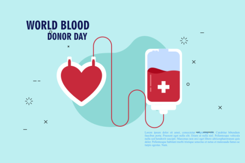 World blood donor day illustration. People blood donor illustration