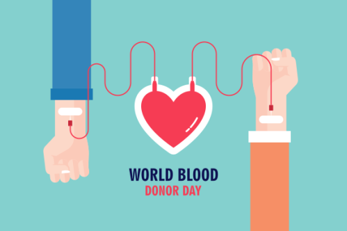 World blood donor day illustration. People blood donor illustration