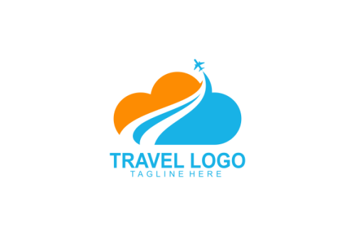 Detailed travel logo concept for business