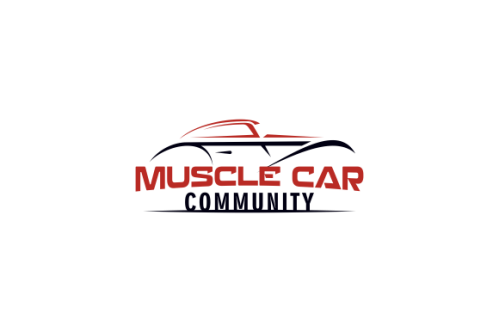 Muscle car community logo design vector