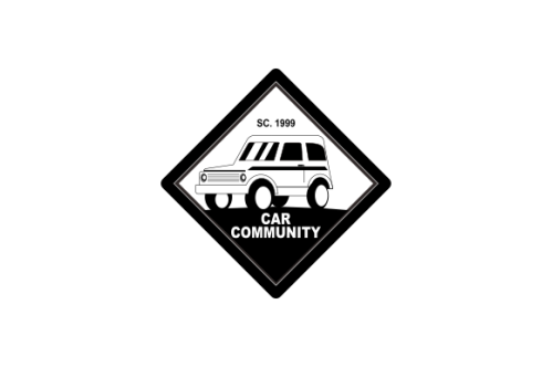Muscle car community logo design vector