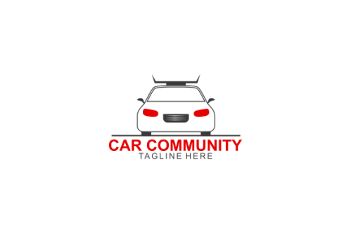 Muscle car community logo design vector