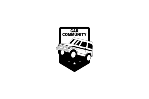 Muscle car community logo design vector