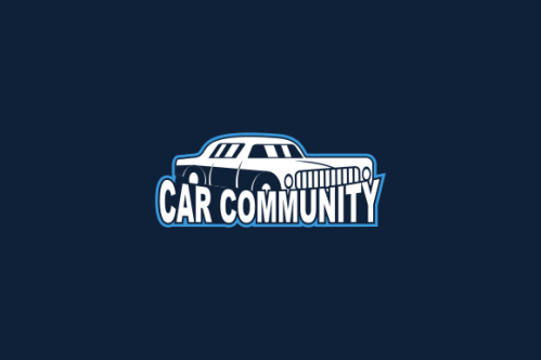 Muscle car community logo design vector