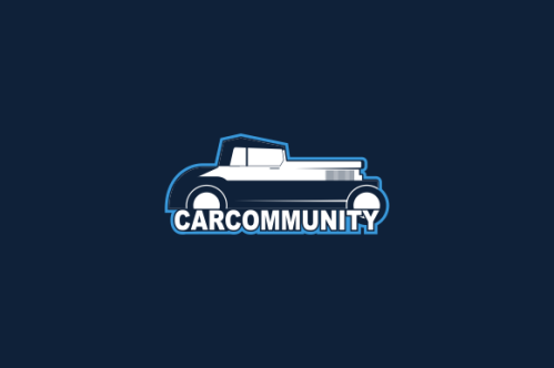 Muscle car community logo design vector