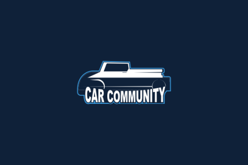 Muscle car community logo design vector