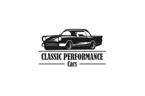 Muscle car community logo design vector
