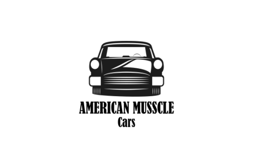 Muscle car community logo design vector