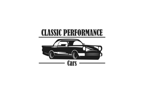 Muscle car community logo design vector
