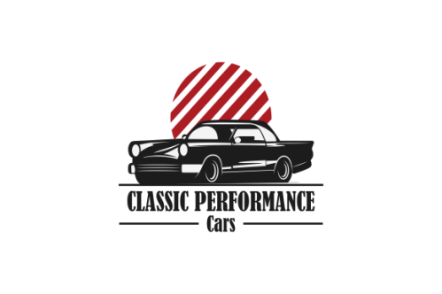 Muscle car community logo design vector