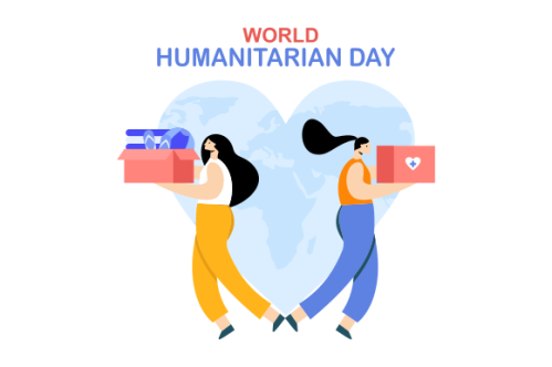 World humanitarian day illustration vector