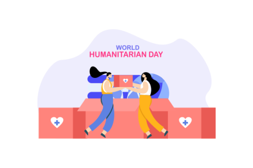 World humanitarian day illustration vector