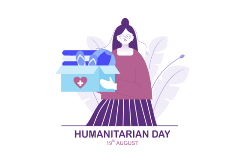 World humanitarian day illustration vector