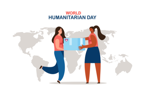 World humanitarian day illustration vector