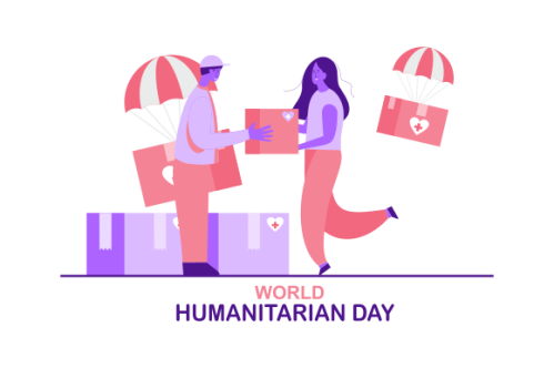 World humanitarian day illustration vector