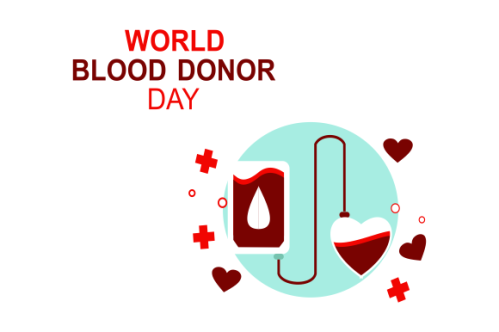 World blood donor day illustration. People blood donor illustration