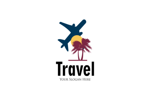 Detailed travel logo concept for business