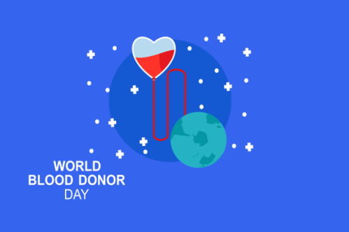 World blood donor day illustration. People blood donor illustration