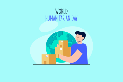 World humanitarian day illustration vector