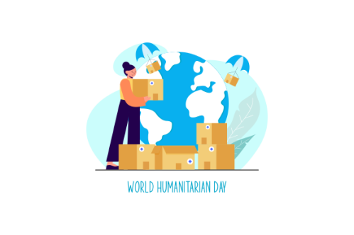 World humanitarian day illustration vector