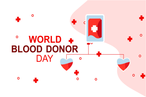 World blood donor day illustration. People blood donor illustration