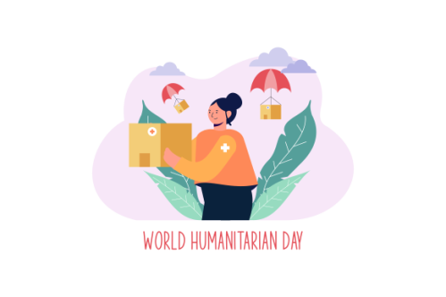 World humanitarian day illustration vector