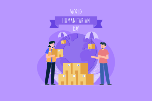 World humanitarian day illustration vector